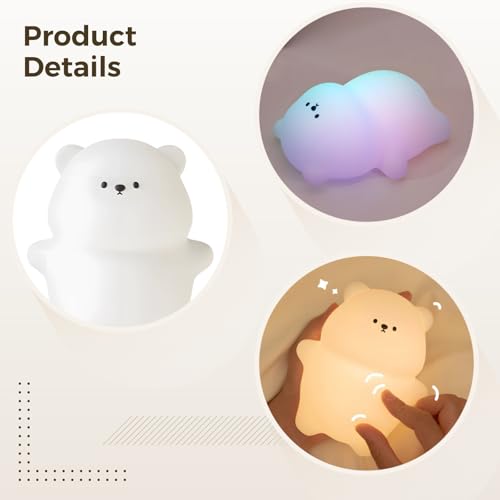 Lámpara de noche oso para cuna y dormitorio miniatura 4