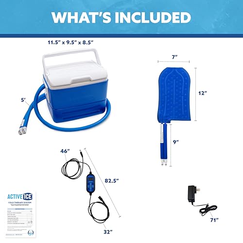 Image of Polar Active Ice 3.0 Cold Therapy Ice Machine System with Programmable Timer, Hand and Wrist Compression Pad, Lightweight 9 Quart Cooler, Quiet Pump, Strong Cryotherapy Pain Relief Treatment