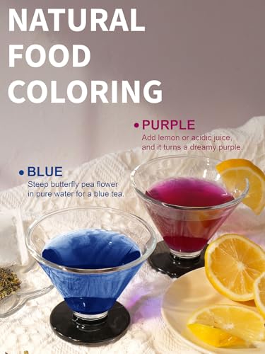 Image of TeeLux Butterfly Pea Flower Tea Bags, Premium Dried Butterfly Pea Flower for Blue & Purple Drinks and Food Coloring, 100 Count