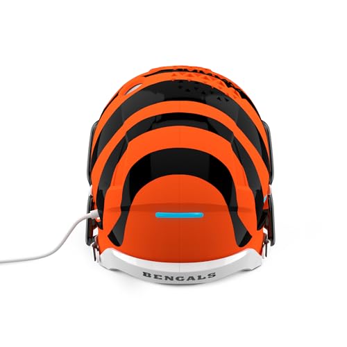 Image of NFL Echo Dot Bundle: Includes Echo Dot | Glacier White and Limited-Edition NFL Helmet Stand | Cincinnati Bengals