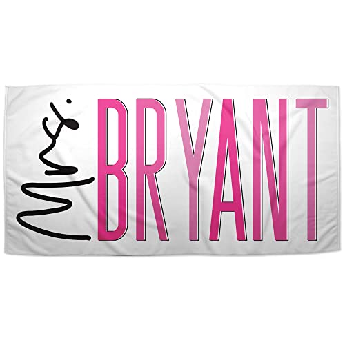 Girls Love A Monogram - Bridal Bachelorette Personalized Beach Towels for Adults