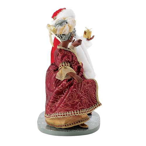 Figura de Papá Noel navideña de 10.5 pulgadas coleccionable multicolor de mesa 3