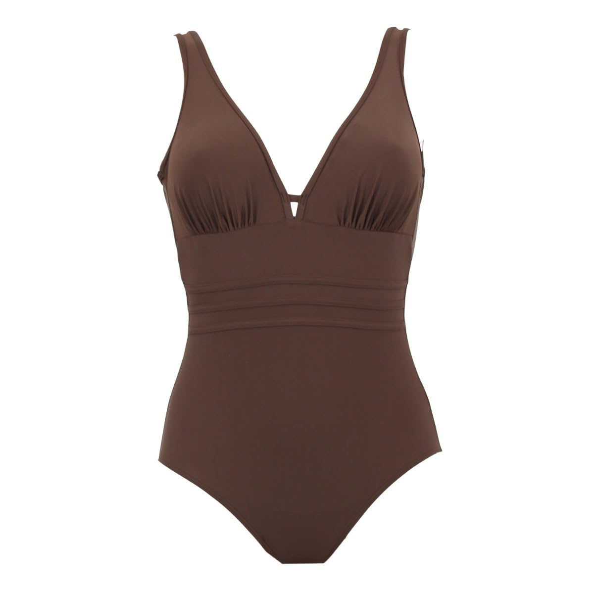 Janine Robin - Maillot de Bain 1 pièce coupé sous Poitrine Idylle - Marron - Marque Française - Haute Qualité