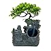 11-Inch Tabletop LED Waterfall Fountain with Atomizer – Quiet Resin Rockery Mist Humidifier for Bedroom, Office, Meditation or Gift Décor