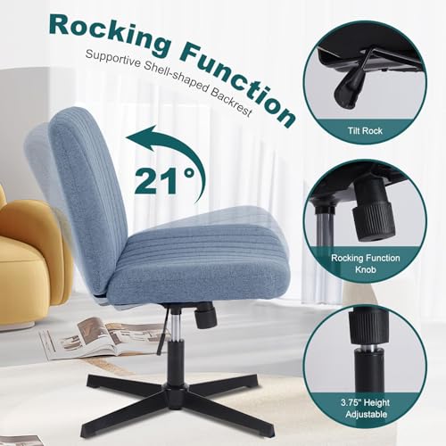 image for OLIXIS Criss Cross Chairs Legged Armless No Wheels Wide Seat Height Ad