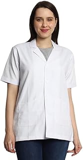lisamed Doctor's Apron Lab Coat Half Sleeves - Unisex - White-picture-42