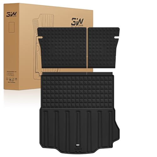 Image of 3W Seat Back Mats & Cargo Liner for 2026 2025 2024 Dodge Charger EV Accessories Floor Liners Trunk Cover Custom Fit TPE Heavy-Duty Liners