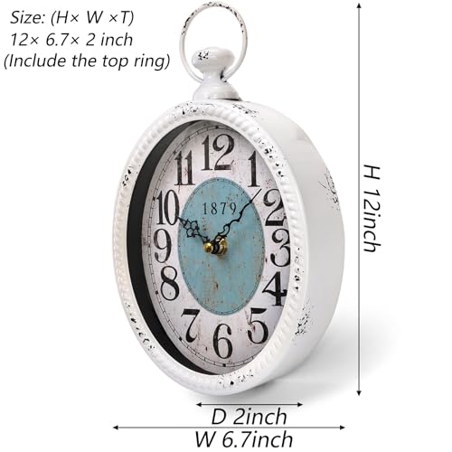 ZENFUN Oval Rustic Silent Wall Clock product