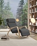 Stillstuhl Songmics aus Birkenholz grau - 4