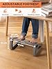 Poggiapiedi Ergonomico per Ufficio, Supporto per i Piedi per Scrivania Regolabile, Antiscivolo, Poggiapiedi con Funzione Massaggio, Migliora la Postura e la Circolazione, Ideale per Lavoro e Casa