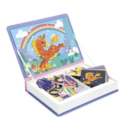 Livro Magnético Unicórnio com 44 peças Janod
