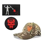 [YUSENGMOO] カモフラージュシールチーム6ベースボールキャップ、タクティカルシールズトライデントハット+パッチ (L, 1)
