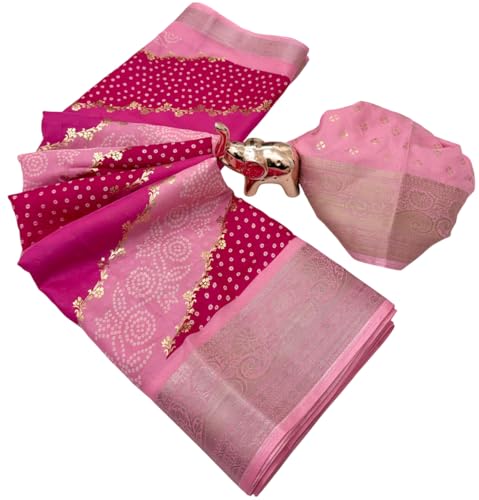 Image of Kalamkari Floral Prints Dola Silk Saree With Rich Zari Border Designer Pallu Attach Blouse Piece