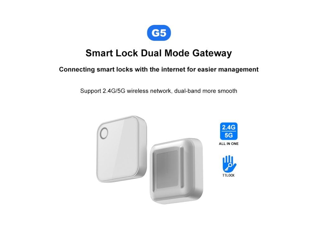 BOT TTLock WLAN Gateway G5, Smart-Home Bridge für Türschloss, Smartlock Fernzugriff, Elektronischer Türöffner Steuerung, Alexa Google Home – 2,4/5 GHz WiFi, Echtzeit-Protokoll