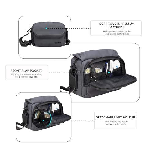 Image of F Gear Girona Soft Tablet Crossbody Sling Bag|Premium Finish with Tablet Sleeve|Stylish, Compact Everyday Sling Bag for Travel, Work & Commute|1 Compartment & 2 Pockets|Back Hidden Pocket