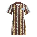 adidas Damen X Farm Rio Dress Dress, Auburn/Clear Sky/Multicolor, L