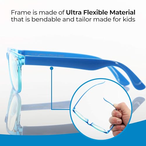 Image of GALVANOX Blue Light Glasses for Kids (4 Pack) Blue Light Blocking for Computer /Gaming (Ages 3-12)