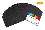 FARBE – 50 Blatt tief-schwarzes Bastel-Papier