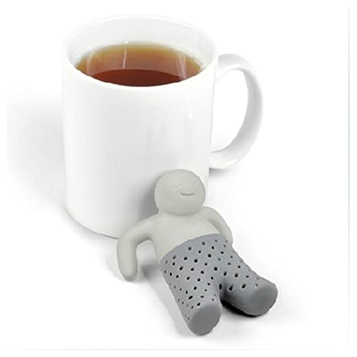 Miryo-Colador De Té diseño de ¨Señor Té¨de Silicona Infusor Colador de hojas Filtro de especias Bolsa Bolsita de té con forma de Hombre