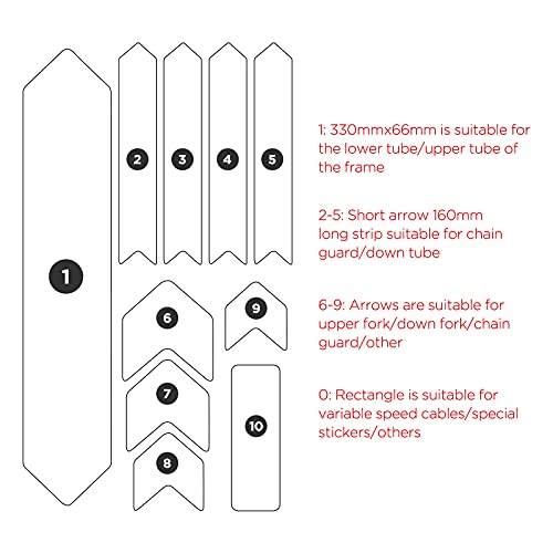 image for HAHOME Bike Frame Protection Sticker, High Impact Road Bicycle Frame G