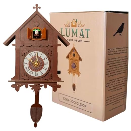 Lumat Cuckoo Clocks for Wall Modern Cuckoo Clock – Decorative Design Functional Natural melodies