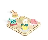 Hape Tiergeräusch-Puzzle Tom - Holzpuzzle mit Sound, Lernspielzeug mit Tiermotiven, Motorik- und Geräusche-Puzzle aus Holz, pädagogisches Spielzeug, für Kinder ab 18 Monaten