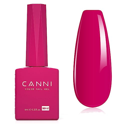 CANNI UV Nagellack 9ml rosarot Gel Nail Polish für Gelnägel DIY Nail Art Maniküre und Nagelkunst DIY zu Hause