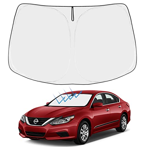 Image of Proadsy 2026 Upgrade Front Windshield Sun Shade Foldable Sunshade Protector Custom Fit 2013-2018 Nissan Altima Accessories
