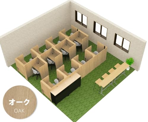 パーソナルブース コンセント付き 個室型 オーク