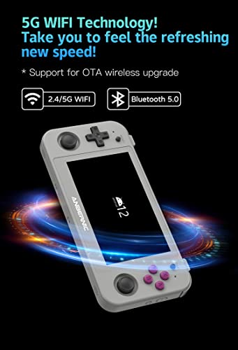 Rg505 Retro Game Handheld Game Console 4.95’’ Oled Touch Screen With Android 12 System Unisoc Tiger T618 And Compatible With Google Play Store Built-In 128G Tf Card #TOP5