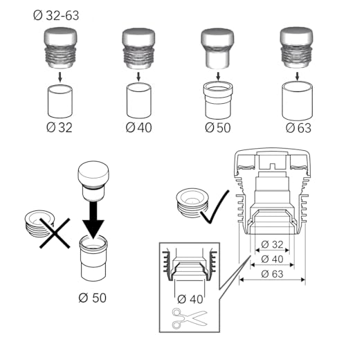 Novanetus HypAir Balance Rohrbelüfter DN 32-63 Belüftungsventil für Sanitäranlagen