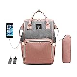 Oopsy Babies Diaper Bag with USB Interface (Pink)