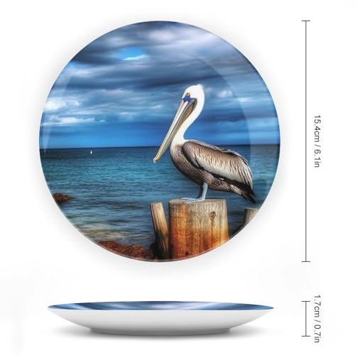Plato decorativo blanco de porcelana hueso 6 pulgadas miniatura 2