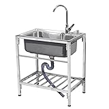 Adecuado para lavar y limpiar alimentos, frutas y verduras, cualquier cocina, bar, restaurante, sala limpia, garaje o cualquier otro lugar comercial a mano.