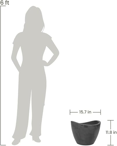 Miniatura 2 de ECOBO - Maceta redonda ecológica de 11.8 pulgadas para uso en interiores y exteriores, duradera, versátil y ligera, diseñada por artesanos