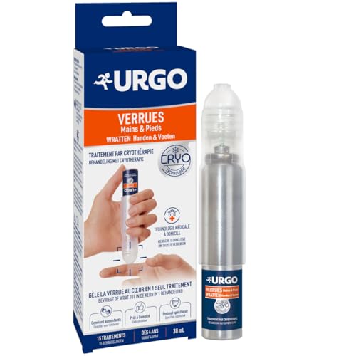 Urgo - Verrues Mains & Pieds - Traitement par cryothérapie - Dès 4 ans - 38ml soit 15 traitements