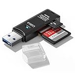 USB 3.0 Card Reader, SD Card Reader External Memory Card Adapter High-speed SD Card Reader 2-in-1 Supports SD/TF/SDHC/SDXC/MMC, Compatible with Windows,OS
