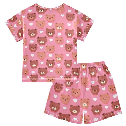 Bear Animal Cute Pajama Set Pajamas Sleepwear Nightwear Loungewear Clothes Set B04027452