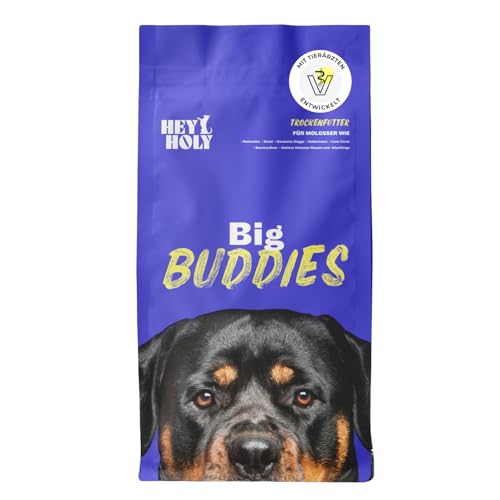 HEY HOLY Premium Trockenfutter für Molosser 100% getreidefrei | 7kg hypoallergenes Hundefutter für ausgewachsene Molosser mit Rind | Hochverträglich aus natürlichen Zutaten