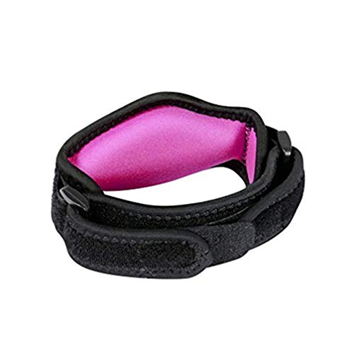 Codera de apoyo para codo de tenis, ajustable con almohadilla de compresión EVA para codo de tenis y golfista, 2 paquetes Tamaño libre Rose Red