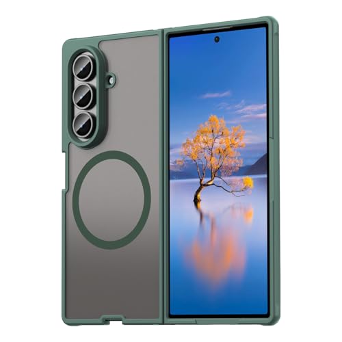 for galaxy z fold7 �p �P�[�X MagSafe�Ή� �N���A �����^ �y�� PC�o�b�N �ϏՌ� �܂肽���� �M�����N�V�[ Z Fold 7 �J�o�[ �ԍڃz���_�[ ���C�����X�[�d�Ή� ������� �}�O�Z�[�t�Ή� �T���X�� Z Fold 7 �Ή�