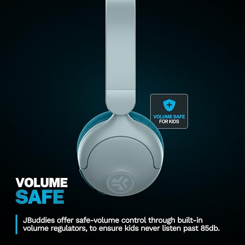 Image of JLab, JBuddies Pop, Kids Wireless Headphones, Bluetooth, Kids Headphones, Wireless Share, Teal