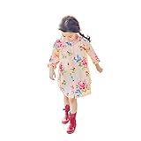 Kids Peony Print Hooded Waterproof Raincoat Rain Coats/Jacket For Girls For Boy