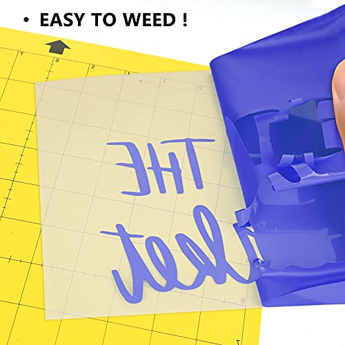 Renlitong Blue Htv Iron On Vinyl 12Inch By 5Ft Roll Htv Heat Transfer Vinyl For T-Shirt Htv Vinyl Rolls For All Cutter Machine - Easy To Cut & Weed For Heat Vinyl Design #TOP3