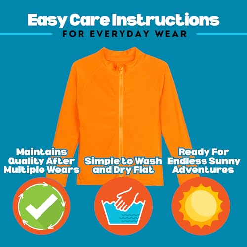 Image of SwimZip UPF 50+ Long Sleeve Rash Guard for Boys' and Girls' - Baby, Toddler, Kids