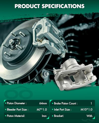 Image of SCITOO 19B2702 Front Left Disc Brake Caliper Assembly w /Bracket For Toyota For Camry 2002-2006