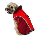 PetRageous 8400RL Calgary Waterproof Dog Coat with Two-Way Zipper Opening for Dog Harness 19-Inch Lo