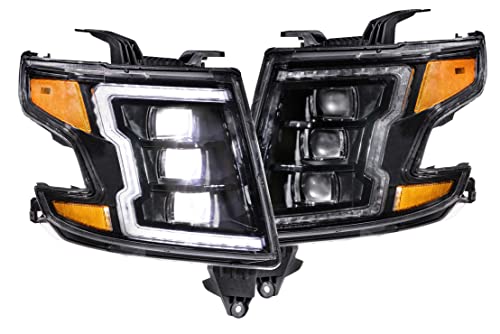 Morimoto XB LED Headlights Fits 2015-2020 Chevrolet Tahoe and Suburban, Plug and Play Headlight Assemblies with Sequential Turn Signal & UV Coated Lens (LF548)