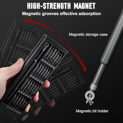 Image of SHARDEN Precision Screwdriver Set for Electronic Repair 60 in 1 | Small Screwdriver Set, Magnetic Repair Tool Kit for Laptop, iPhone, Cell Phone, PC, MacBook, Computer, PS5, Glasses, Watch