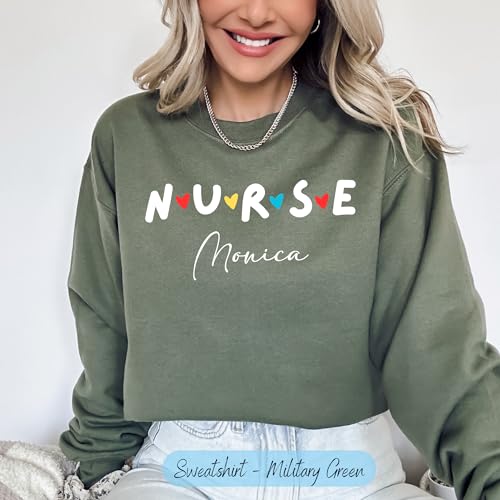 CUSTOM Unisex Nurse Sweatshirt and Hoodies - Personalized New Registered - Graduation Gift and Appreciation UNISEX4